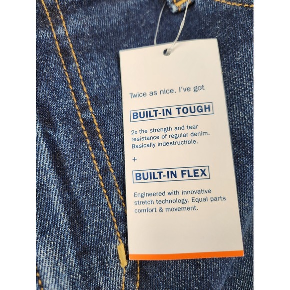 NWT Old Navy Straight Leg Denim Jeans Mens Size 38x32 Dark Blue - Built In Flex - Picture 5 of 10